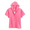 Women's Extended Plus Short Sleeve Hooded Tee