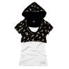 Junior's Cropped Hoodie 2-Fer Top