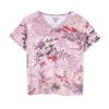 Women's Plus V-neck Floral Print Tee