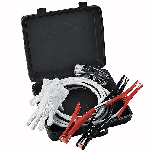 DieHard Platinum 450A Booster Cable Kit with Case, Work Gloves and Glasses