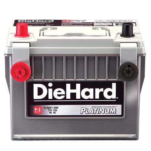 DieHard Automotive Battery, Platinum P-3 - Group Size 75 86DT (with exchange)