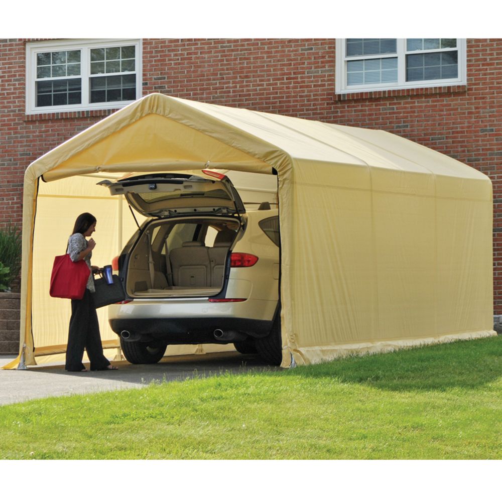 ShelterLogic 10 ft. x 20 ft. Auto Storage Shelter - Tan