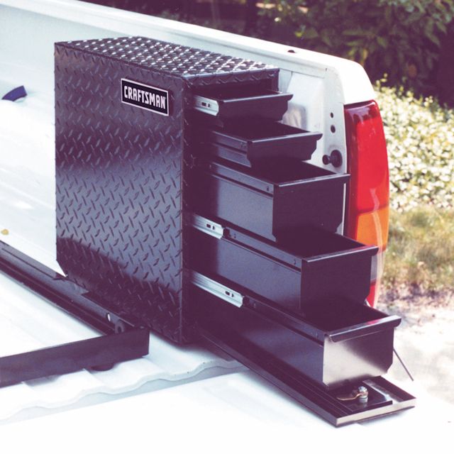 Craftsman 5-Drawer Truck Box, 6 ft. Full Size Beds, Black Diamond Plate