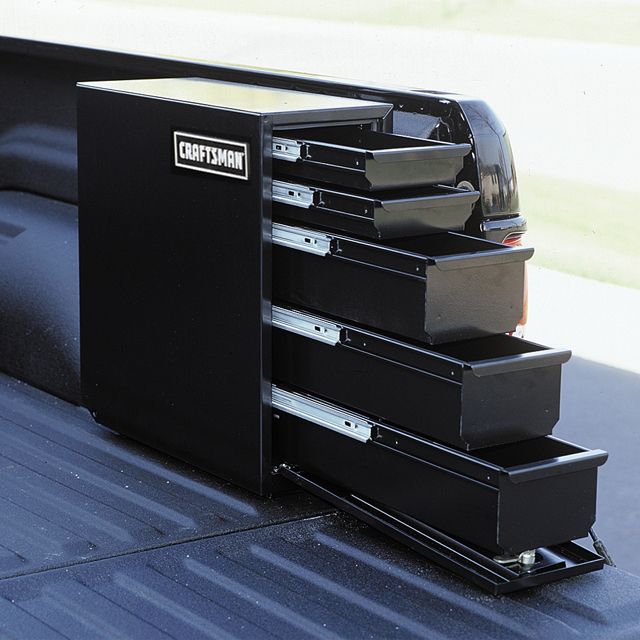 Craftsman 5-Drawer Truck Box, 6 ft. Full-Size Beds, Black