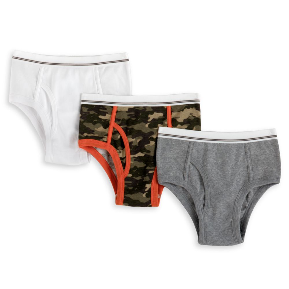 TKS Boy's 4-20 Camouflage 3 Pack Brief