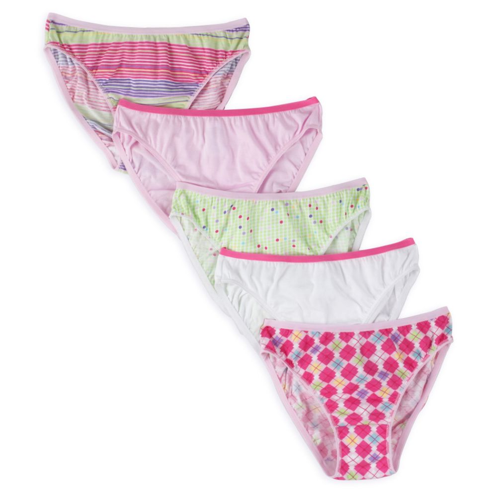 TKS Girl's 7-16 5 Pack Printed Bikinis