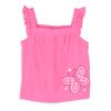 Sleeveless Babydoll Tank with Butterfly Applique