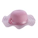 Toby N.Y.C. Toddler Girl's Sheer Ruffler Hat with Rosebud Band