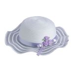 Toby N.Y.C. Toddler Girl's Sheer Ruffler Hat with Rosebud Band