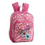 Canyon River Blues Girl's Leopard Peace, Love & Flowers Backpack