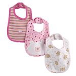 Absorba Newborn Girl's 3 Pack Bibs