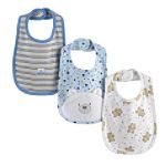 Absorba Newborn Boy's 3 Pack Bibs