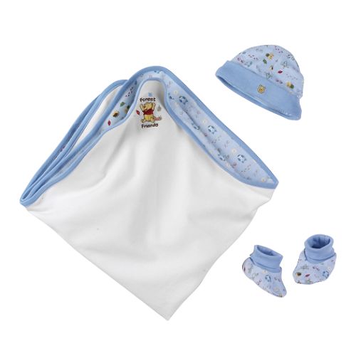 Disney Baby Newborn Boy's Blanket, Cap And Booties