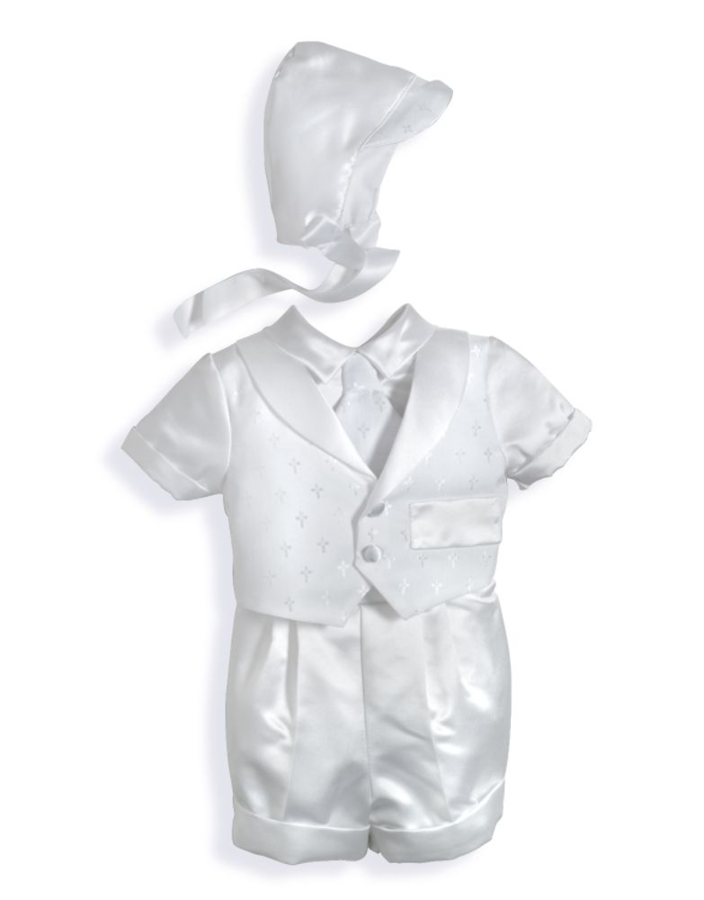 Boys Short Tuxedo Christening Set