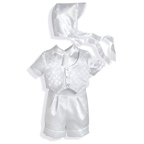 MaDonna Boys Satin Christening Set