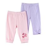 Little Wonders Newborn Girl's 2 Pack Pants