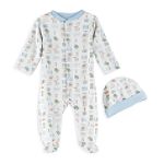 Little Wonders Newborn Boy's Sleep 'n Play with Cap