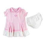 Little Wonders Newborn Girl's Dress Set with Diaper Cover
