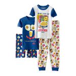 Joe Boxer Boy's 4-10 4-Piece Cereal/Eggs Pajamas