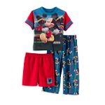 Mickey Mouse Toddler Boy's 3-Piece Pajama Set