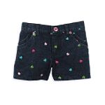 Toughskins Toddler Girl's Denim Shiffley Embroidered Short