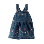 OshKosh Infant Girl's Embroidered Denim Jumper