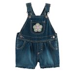 OshKosh Infant Girl's Embroidered Denim Shortall