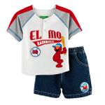 Elmo Infant Boy's 2 Piece Light-Up Baseball Set