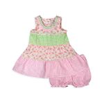 Youngland Newborn Girl's Multi-Tiered Sundress with Panty