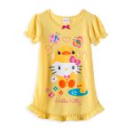 Hello Kitty Toddler Girl's Short Sleeve Ruffle Nightgown