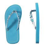 Canyon River Blues Girl's 4-16 Foil Butterfly Flip Flops