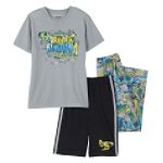 Joe Boxer Boy's 4-12 Carnivore Kingdome 3-Piece Pajamas Set
