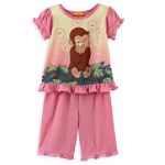 Curious George Toddler Girl's Ruffle Pajamas