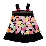 Youngland Infant Girl's Heart Print Sundress with Ruffle Hem