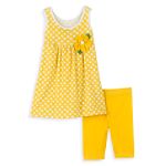 Youngland Newborn Girl's Polka Dot Skimmer Dress Set