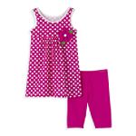 Youngland Newborn Girl's Polka Dot Skimmer Dress Set