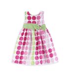 Rare Too Toddler Girl's Sleeveless Big Dot Shantung Dress