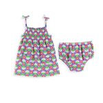 Toughskins Infant Girl's Print Smocked Tank Dress with Panty