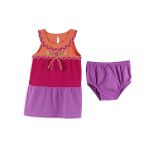 Toughskins Infant Girl's Tiered Jersey Dress with Panty
