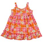 Youngland Newborn Girl's Plaid/Floral Sundress
