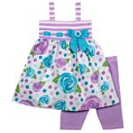 Youngland Toddler Girl's Floral Smocked Skimmer Dress Set