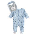 Absorba Newborn Boy's Coverall with Bib