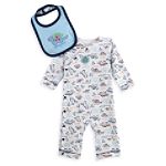 Absorba Newborn Boy's Coverall with Bib