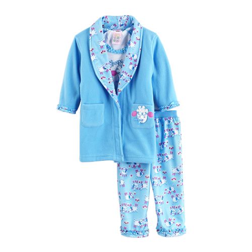 Bunz Kidz Infant Girl's "Sheepy Head" Pajamas & Robe Set