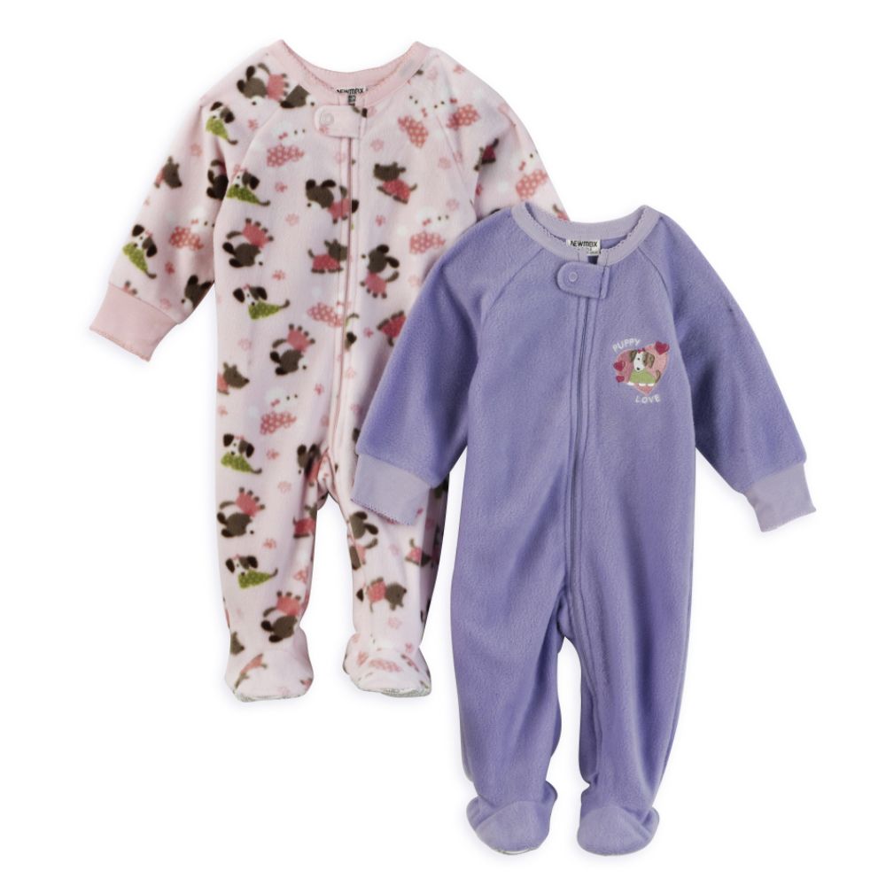 Toughskins Infant Girl's 2-Pack Puppies Footed Blanket Sleeper