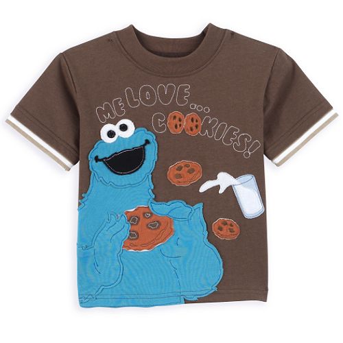 Sesame Street Toddler Boy's Cookie Monster Applique Fashion Tee