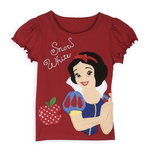 Disney Toddler Girl's Snow White Homespun Applique Top