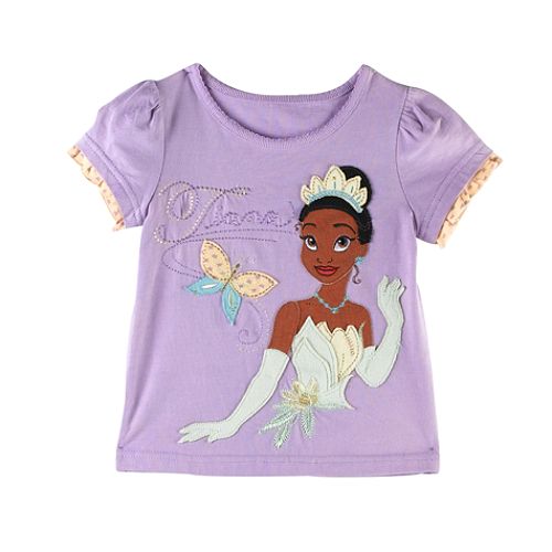 Disney Toddler Girl's Tiana Homespun Applique Top
