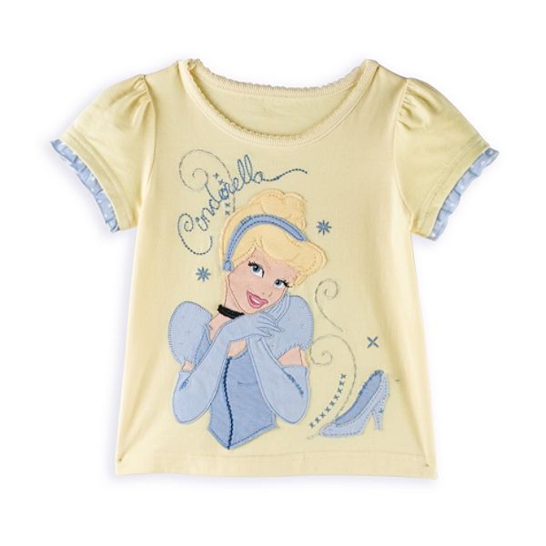Disney Toddler Girl's Cinderella Homespun Applique Top