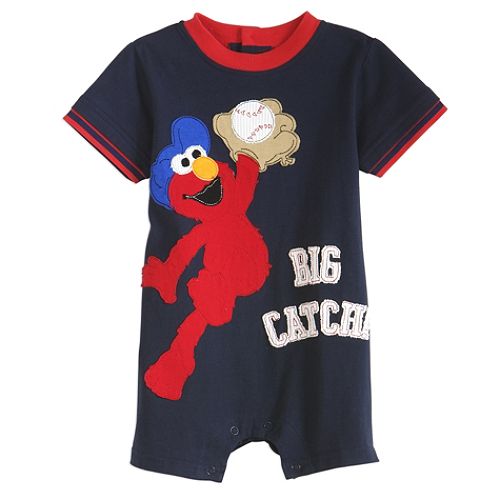 Sesame Street Infant Boy's Elmo Handspun Romper